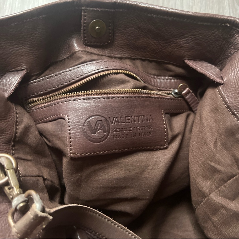 Valentina Dark Brown Woven Shoulder Bag - Picture 10 of 10